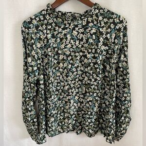 Loft Floral Green & black Blouse